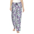 thumbnail image 1 of Balery Lavender Flowers Pantalones de pijama para mujer, pijamas ultraligeros, pantalones de estar por casa-XX-Large, 1 of 6