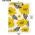 thumbnail image 3 of FMSHPON Yellow Flower Leaves Clipboard Hardboard Wood Nursing Clip Board and Pull for Standard A4 Letter 13x9 inches, 3 of 8