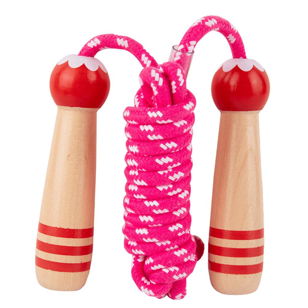 Jump Rope for Women Men Kids Girls Boys Wooden Handle Jumping Ropes ...