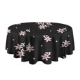 thumbnail image 5 of Pioneer Flower Floral Print Pattern Round Tablecloth 60"x60",Wrinkle Wipeable Table Cloth for Kitchen Dining Room Picnic Patio Party, 5 of 6