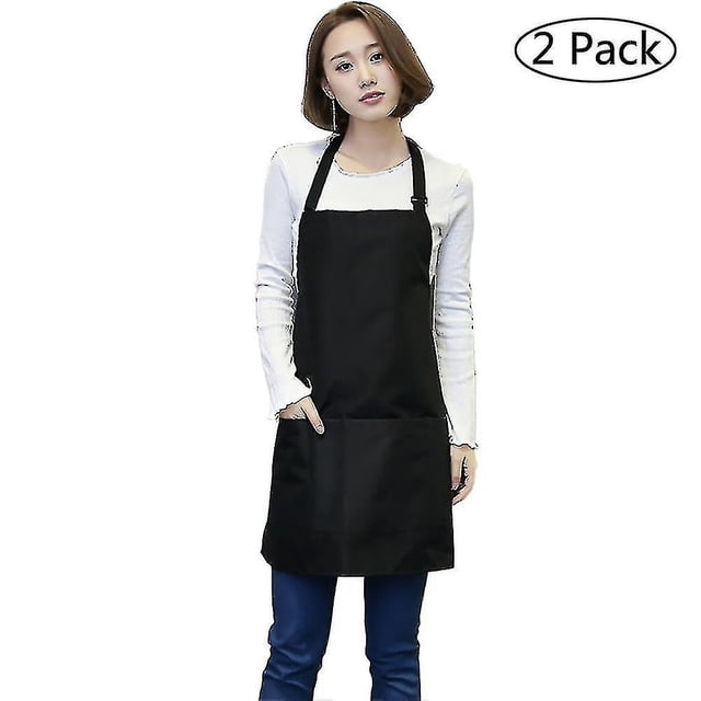 Delantal estilo espalda con bolsillo para mujer, hombre, ajustable, tamaño grande, cómodo, cocina, hogar, cocina