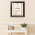 thumbnail image 2 of ArtToFrames 14x17" Diploma Frame - Framed in Mahogany and Gold Slope Frame with Black and Gold Mats, Comes with Regular Plexi Glass and a sawtooth hanger for Wall Hanging (Diploma-4447-14x17), 2 of 5