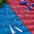 thumbnail image 4 of 1120pcs 4th of July Beads 6mm Faceted Acrylic Beads Red White Blue Patriotic Bead 8mm 11mm Heart Star Letter Beads, 4 of 5