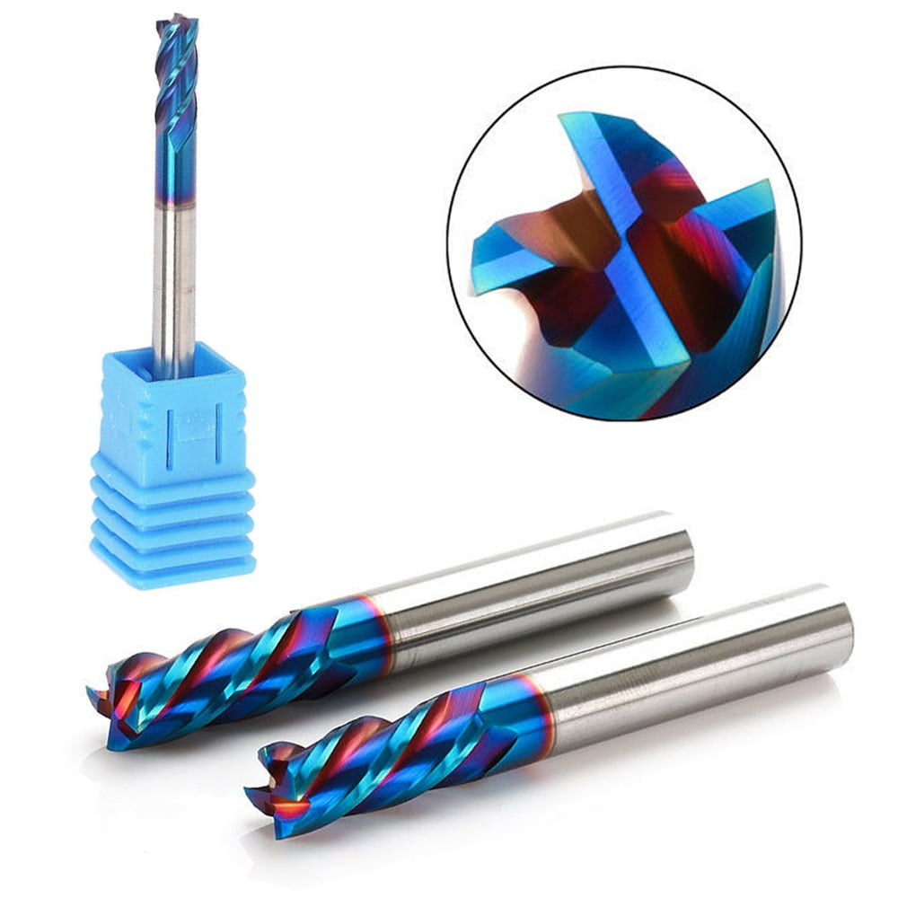 6mm HRC65 ° 4F Nano Tungsten Carbide End Mill Milling Cutter For