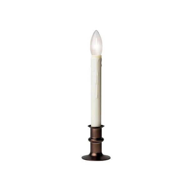 Vela LED para ventana, con pilas, Celestial Lights, 28/33 cm, color bronce