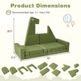 thumbnail image 3 of Costway 13 PCS Modular Kids Play Couch, Multifunctional Convertible Kids Sofa Furniture Dinosaur, 3 of 10