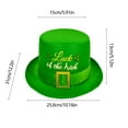 thumbnail image 2 of Gqtwoy St Patrick's Day Hat, Leprechaun Costume Accessory, Green Velvet Party Hat, Adult St. Paddy's Day Celebration, Christmas Tree Topper Hat, Irish Dance Costume, 2 of 7