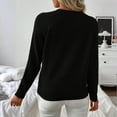 thumbnail image 5 of Wutalume Women's Casual Fashion Long Sleeve Solid Color Asymmetrical Button Down Knit Sweater Top, Unique Hem Design, Modern Pullover for Stylish Looks,Black L, 5 of 7