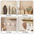 thumbnail image 6 of 5 Pack Towel Hooks, Stainless Steel Wall Hanger, Clutter-Free Hooks for Hanging Towels, Coats, Robes, Clothes, Hats & Bags, 22LB, White, 6 of 6