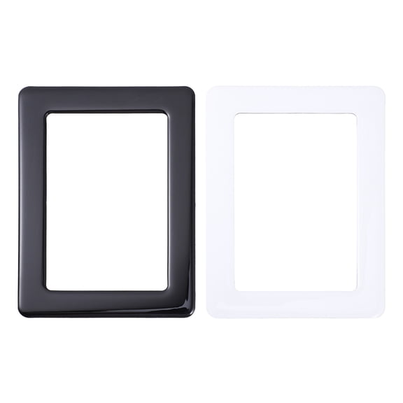 FENGGUIQU 2Pcs Flexible Glue Magnetic Photo Frame White PVC Photo Holder for Wall