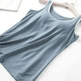 thumbnail image 5 of ZyeKqe Womens Pajama Tank Tops with Built in Bra Workout Yoga Athletic Sleeveless Undershirts Longewear, 5 of 6