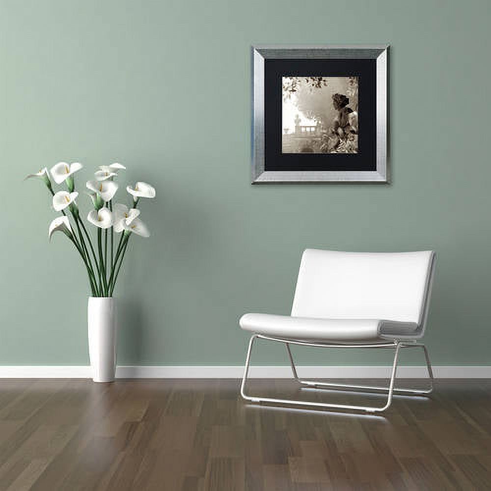 Trademark Fine Art "Tuscany VIII" Canvas Art by Alan Blaustein, Black Matte, Silver Frame