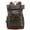 Dark Gray, variant on Waterproof Waxed Canvas Roll Top Backpack with Full Grain Leather Trim, Large Capacity Outdoor Travel Rucksack with Padded Breathable Shoulder Straps