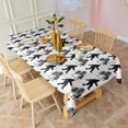 thumbnail image 4 of White Bigfoot and Tree Pattern Rectangle Tablecloth 60"x102",Waterproof Polyester Rectangle Table Cloth, Wipeable Spillproof Polyester Tablecloth for Dining, Camping, Indoor and Outdoor, 4 of 6