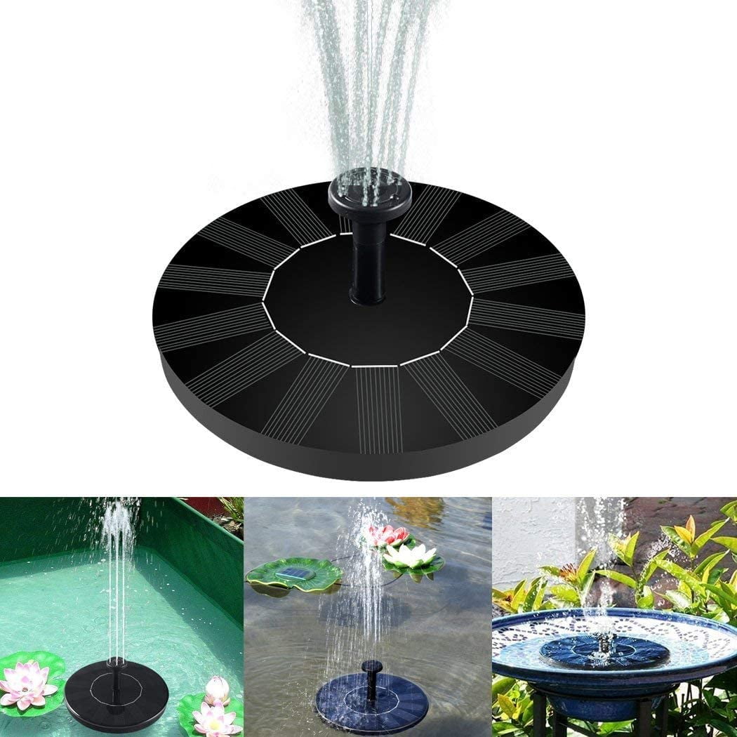Solar Fountain Pump, Bird Bath Floating Pump Kit 1.4W Free Standing