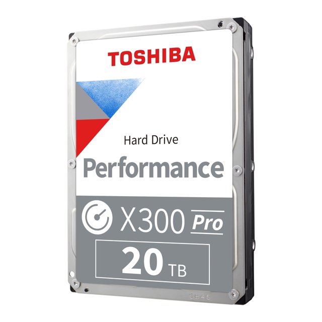 Toshiba X300 PRO 20TB High Workload Performance for Creative Professionals 3.5-Inch Internal Hard Drive - Up to 300 TB/Year Workload Rate CMR SATA 6 Gb/s 7200 RPM 512 MB Cache - HDWR62AXZSTB