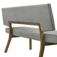 thumbnail image 4 of Channell Wood Dining Bench in Walnut Finish with Charcoal Fabric, 4 of 5