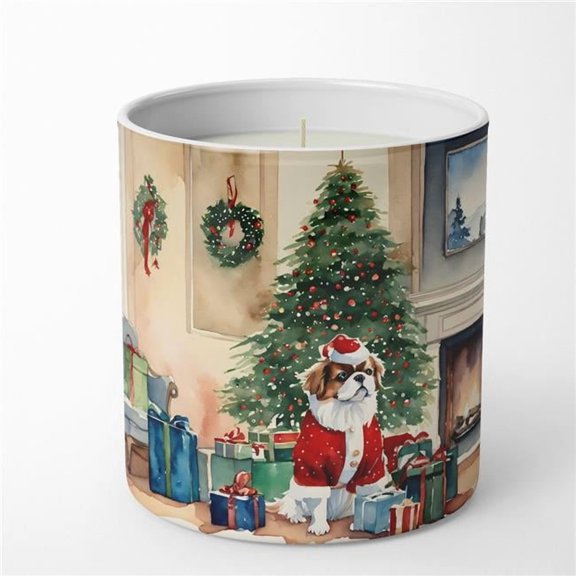 Carolines Treasures DAC2684CDL 10 oz Unisex Japanese Chin Cozy Christmas Decorative Soy Candle