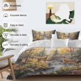thumbnail image 5 of Deer Duvet Cover Set Queen Size Forest River Landscape Soft Lightweight Comforter Covers 4 Piece Bedding Set with 1 Duvet Cover 1 Bed Sheet & 2 Pillow Shams, 5 of 8