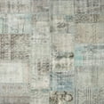 thumbnail image 1 of Ahgly Company Indoor Square Contemporary Pale Silver Gray Patchwork Area Rugs, 4' Square, 1 of 6