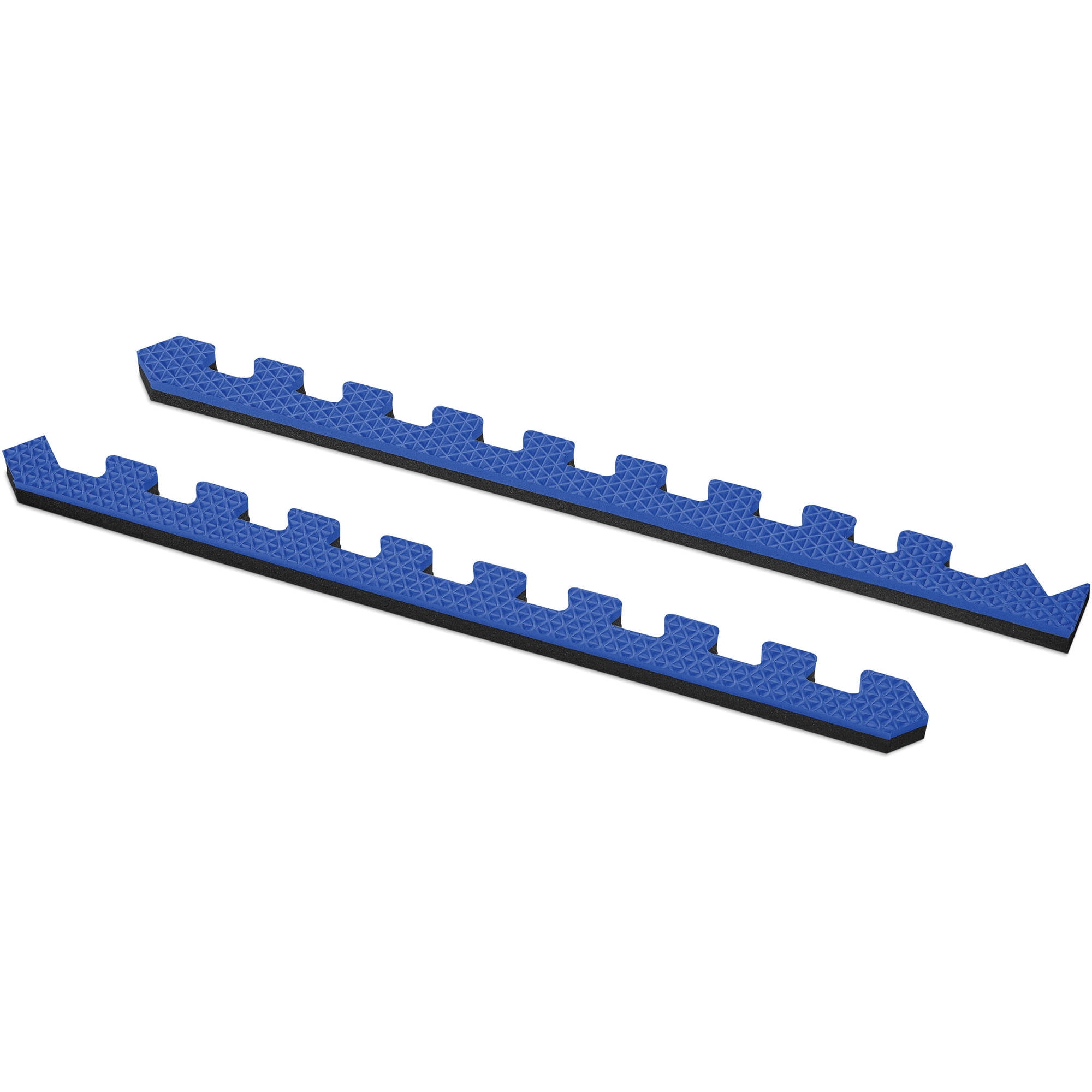 Norsk 16 sq ft Interlocking Foam Floor Mat, 4-Pack, Reversible Black/Blue
