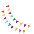 thumbnail image 1 of unbranded 2Jgo Triangulares De Papel Con Para Decorar Cumpleaños Y Bodas Coloridos, 1 of 8