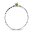 thumbnail image 2 of Solid 10k White Gold Genuine Peridot Green August Gemstone Birthstone Marquise Engagement Ring Size 5, 2 of 6