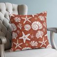 thumbnail image 4 of Pillow Covers 20x20 Set of 2, Starfish Red Coastal Throw Pillow Covers Decorative Couch Cushion Cover, Summer Nautical Shell Beach Microfiber Soft Square Pillowcases for Bedroom Living Room Sofa, 4 of 9