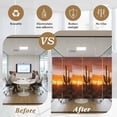 thumbnail image 5 of Western Cactus Sunset Window Privacy Film, Modern Abstract Art Retro Static Cling UV Sun Blocking Heat Control Window Tint Day and Night, Non-Adhesive One Way Windows Privacy Cover 35.4''x78.7'', 5 of 7