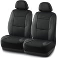 thumbnail image 2 of Fundas de asiento de coche Skechers de piel viscoelástica negra x2, 2 of 8