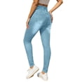 thumbnail image 5 of GUACER Women's Skinny Jeans Trendy Stretchy High Waisted with Pockets Slim Jeggings Casual Denim Straight Leg Pants, 5 of 9