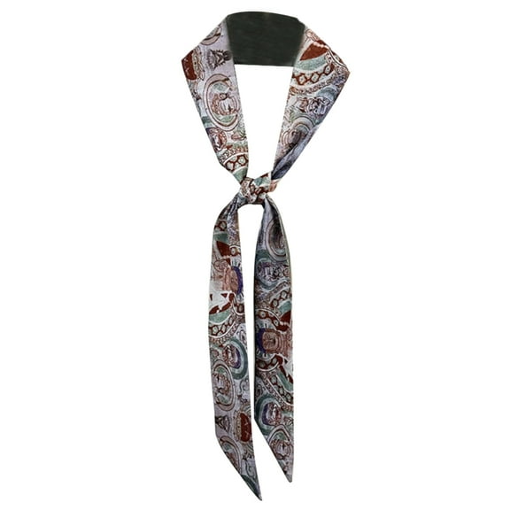 Silk Feeling Scarf for Women Skinny Belt Necktie Neck Scarf Girls Photo Props Neckerchief Necktie