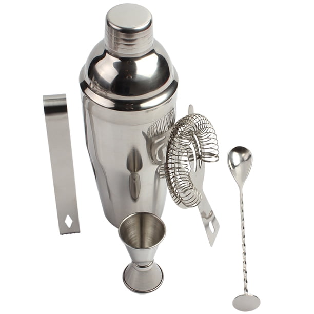 juego de herramientas portátiles de camarero de 350 ml, coctelera de acero inoxidable, kit mezclador de bebidas para bar y restaurante