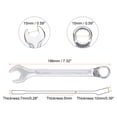thumbnail image 2 of Uxcell Combination Wrench Offset 15mm 75-Degree 12-Point Box End and 15° Angled Open End Metric CR-V Steel Nickel Plated Multi-function Spanners for Mechanics DIY Enthusiasts, 2 of 6