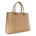 thumbnail image 2 of Prada Saffiano Sabbia Sand Beige Lux Logo Embossed Medium Shoulder Tote Handbag, 2 of 9
