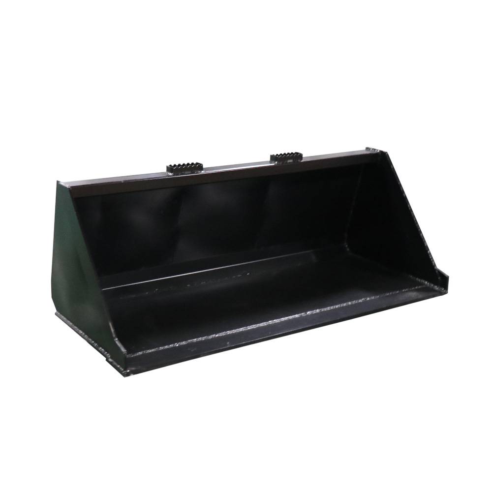 Titan Attachments 60in Skid Steer Dirt Bucket V2, 1/8in Thick