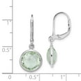 thumbnail image 2 of FB Jewels Sterling Silver Rhodium-plated Green Quartz Earrings, 2 of 2