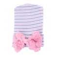 thumbnail image 2 of Gorro con lazo y rayas para bebés recién nacidos y niñas, 2 of 6