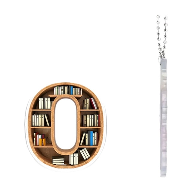 Llavero Acrílico con 26 Letras Del Alfabeto | Diseño de Estantería Colorido | Material Acrílico Duradero para Llaves, Bolsos y Decoración