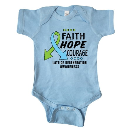 

Inktastic Eye Disease Awareness Faith Hope and Courage Gift Baby Boy or Baby Girl Bodysuit