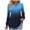 Womens Clothing Blue, variant on Womens Notch V Neck T Shirts, Long Sleeve Shirts for Women Fall Fashion Loose Fit Ombre Tie Dye Pleated Button Up Dressy Blouses Tunic Tops