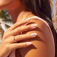 thumbnail image 3 of Kiss Impress Press On Nails Almond, ‘Aura’, White, Medium Length, 30 Count, 3 of 11