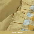 thumbnail image 3 of NTBAY Washed Cotton King (104"x90") Ruffled Duvet Cover Set, 3 Pieces (1 Duvet Cover + 2 Pillow Shams) Ultra Soft and Breathable Comforter Cover Set with Zipper Closure, Yellow Plaid, 3 of 5