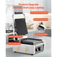 thumbnail image 3 of KFFKFF Commercial Panini Grill, 1800W Electric Sandwich Panini Maker, Stainless Steel Sandwichs Press Grill with Handle and Temp Control, 8.8x9 in Flat Enamel Plate, 3 of 9