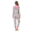 thumbnail image 2 of Ashford & Brooks Women's Fleece Hooded One Piece Pajama Jumpsuit, 2 of 5