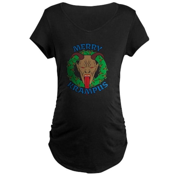 CafePress - Merry Krampus - Maternity Dark T-Shirt