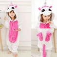 thumbnail image 2 of Pijama de franela de unicornio para niños, ropa de Cosplay para fiesta de Navidad, Kigurumi, Panda, Licorne, Stitch, 2 of 3