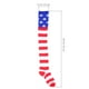 thumbnail image 4 of KAKOWELY 2 pares de calcetines altos con la bandera de Estados Unidos, medias del Día de la Independencia, medias a rayas, 4 of 5