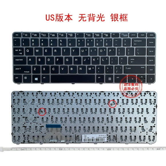 Nouveau Teclado Espagnol pour HP Elitebook folio 1040 G3 Clavier Rétroéclairé SP/US 818252-161 844423-161 903667-161 904715-161 US Sans Rétroéclairage Argent