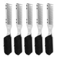 thumbnail image 2 of 5Pcs Beard Comb Silver Color ABS Nylon Anti Static Smoothing Comfortable Hair Styling Comb Set for Home Salon Beauty, 2 of 15